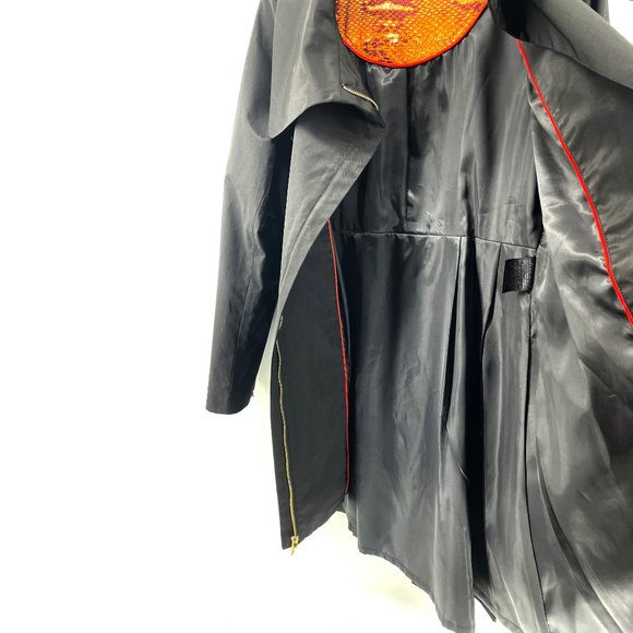 STEVE MADDEN Black Belted Hi Low Trench Coat Jacket - Picture 6 of 12